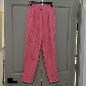 Pink linen pants